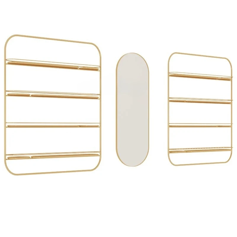 

TQH Simple Nail Art Wall Shelf Nail Polish Glue Display Stand Beauty Salon Storage Rack Wall Hanging
