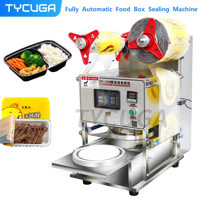 Automatic Electric Sealer Food Container Packaging Plastic Cup Machine Meal Box Seal Machine CustomizedSize Round/RectangleShape