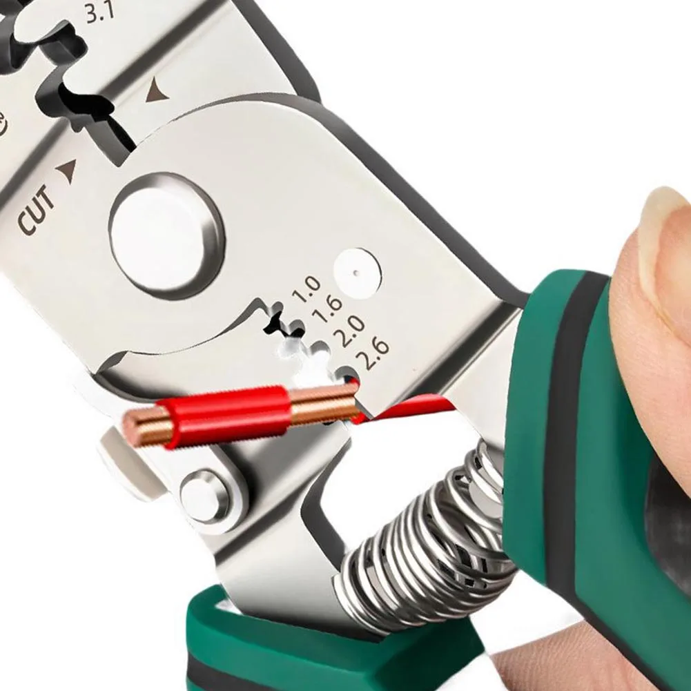 

Эргономичный инструмент для зажима проводов и инструмент для зачистки проводов для электриков. Подходит для домашнего ремонта и промышленной электроустановки.