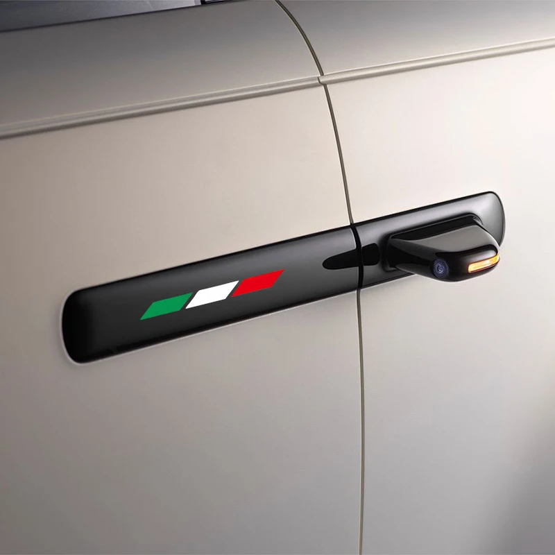 4Pcs car rearview mirror stickers, window and door decoration pull-up stickers, suitable for Italian cars Fiat Stilo Abarth 500