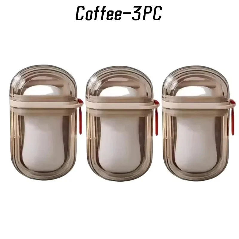 1PCS Portable Plastic Soap Case for Travel Container Dish Tray Travel Soapdish with Drain Portable Soap's Holder with Cover image 5