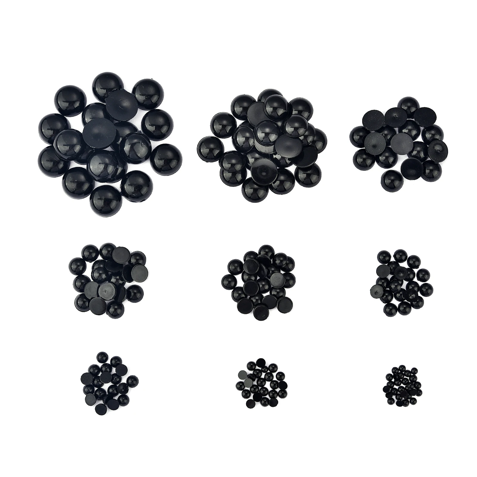 100pcs accessori per bulbo oculare per bambole bambole di peluche in plastica nera occhi di sicurezza Amigurumi per giocattoli 3-12mm fai da te divertente animale giocattolo artigianato occhi