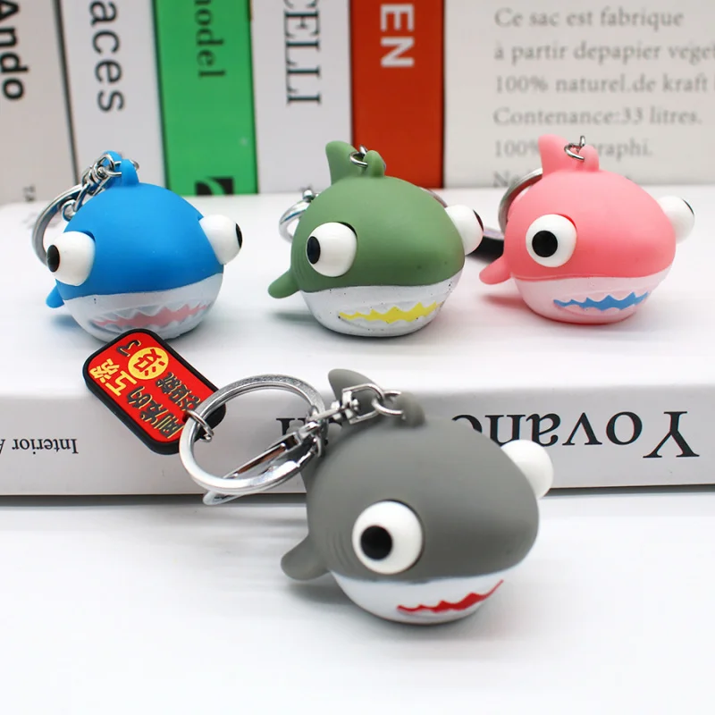 Shark keychain cartoon toy doll pendant charm gift