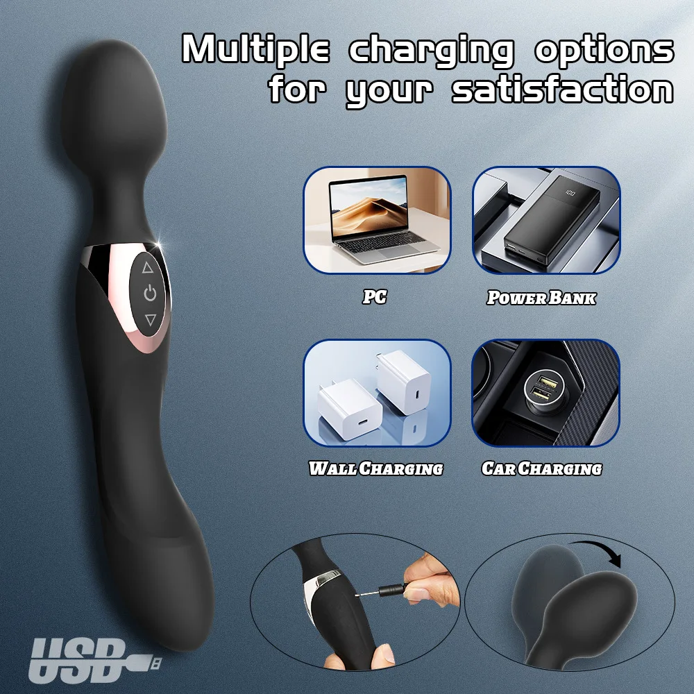 الهزاز القوي للنساء عصا سحرية تدليك الجسم AV ألعاب جنسية هزازة ضد الماء للمرأة البظر محفز الإناث منتجات الجنس الكبار #5