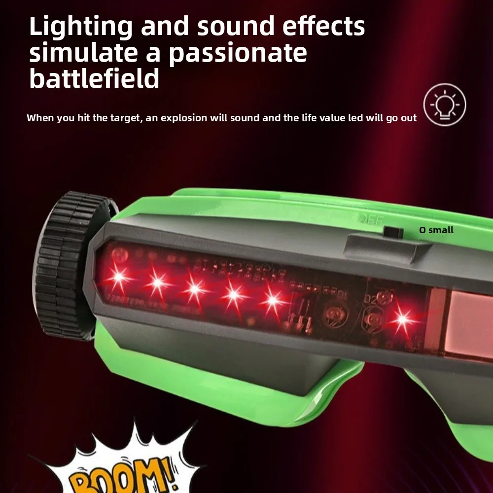 Lunettes de tir Laser simples et réglables, 2 pièces, faisceaux lumineux LED, jeu Laser ABS jusqu'à 10m, jeu de rôle, lunettes Cool pour