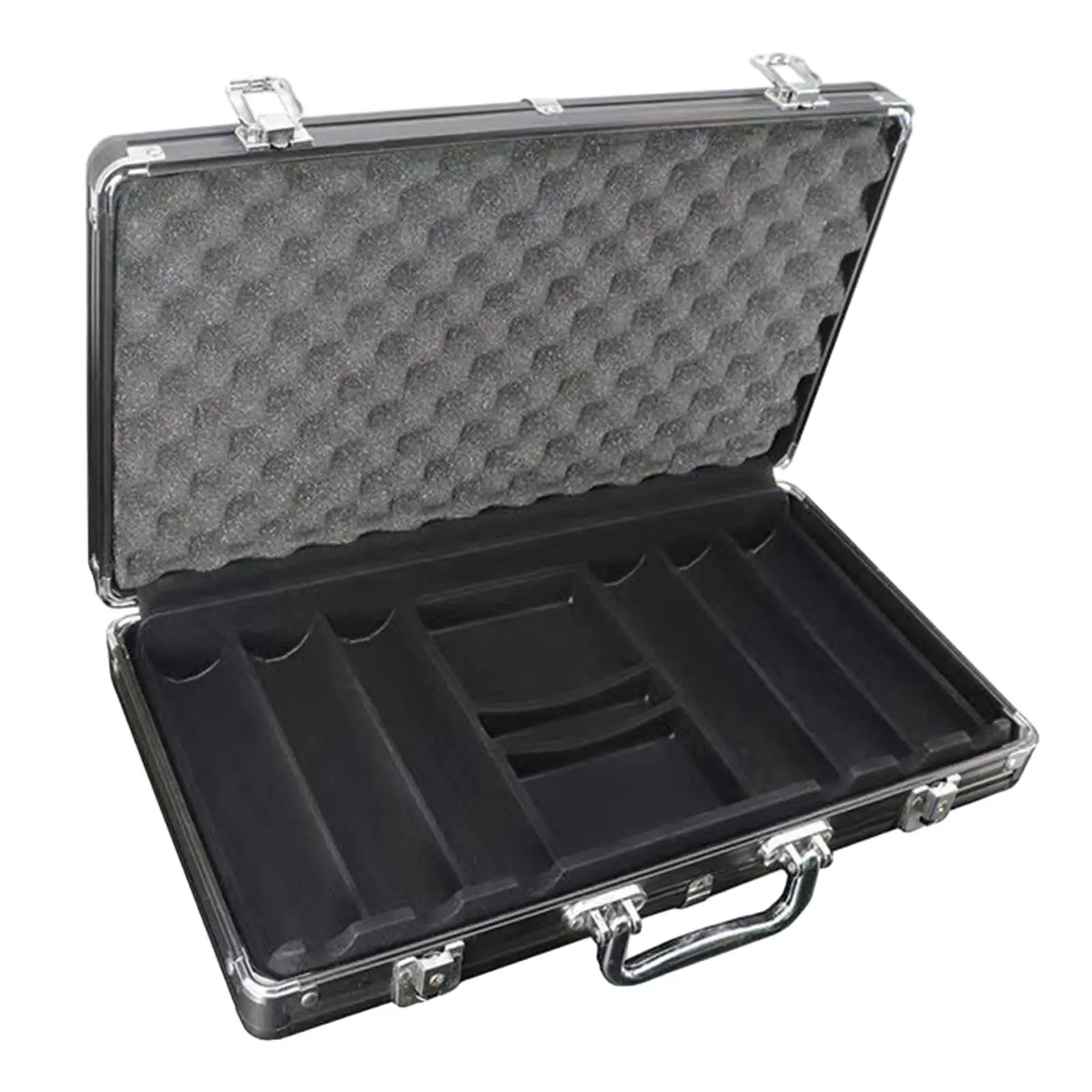 Chip Set Holder Solid Playing Games Aluminum Alloy Chip Carry Case Token Box Storage Container for Household Travel Women Adults