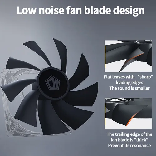 Imagen 2 del producto ID-COOLING XF-120-K Simplicidad Eficiencia PC Gamer Ventilador con cubierta de computadora 12V 4Pin PWM Ajuste de velocidad Ventilador de enfriamiento serializable