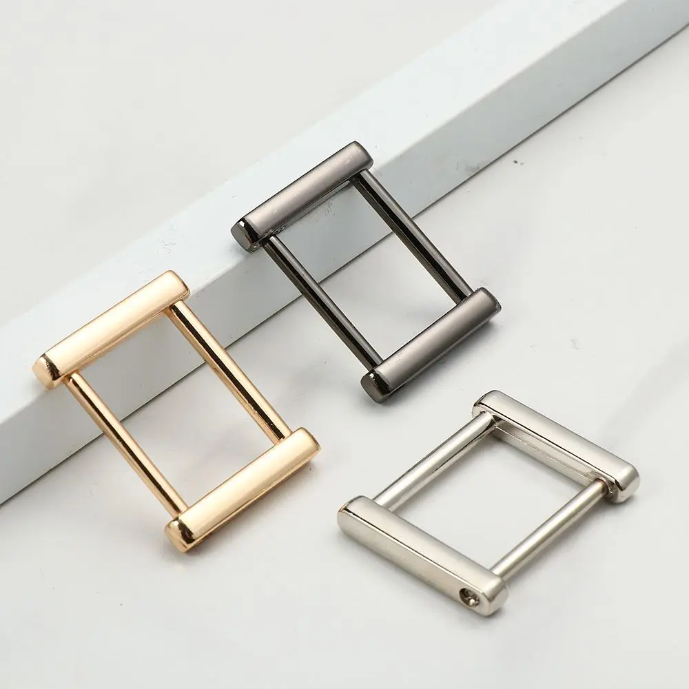 Detachable Bag Strap Accessories Clasp Leather Craft Rectangle Rings Buckle Screw Rings Buckle Strap Connector Bag Loop