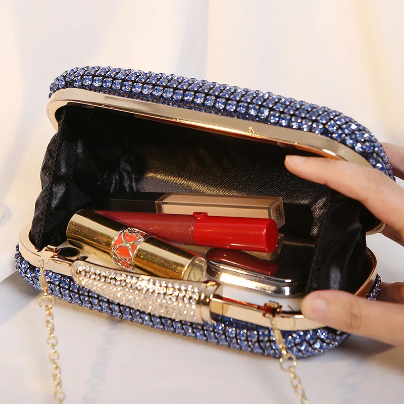 New Diamond-encrusted Evening Bag Elegant Banquet Dress Handmade Diamond Bag Shiny Clutch Bag Stylish one shoulder crossbody bag