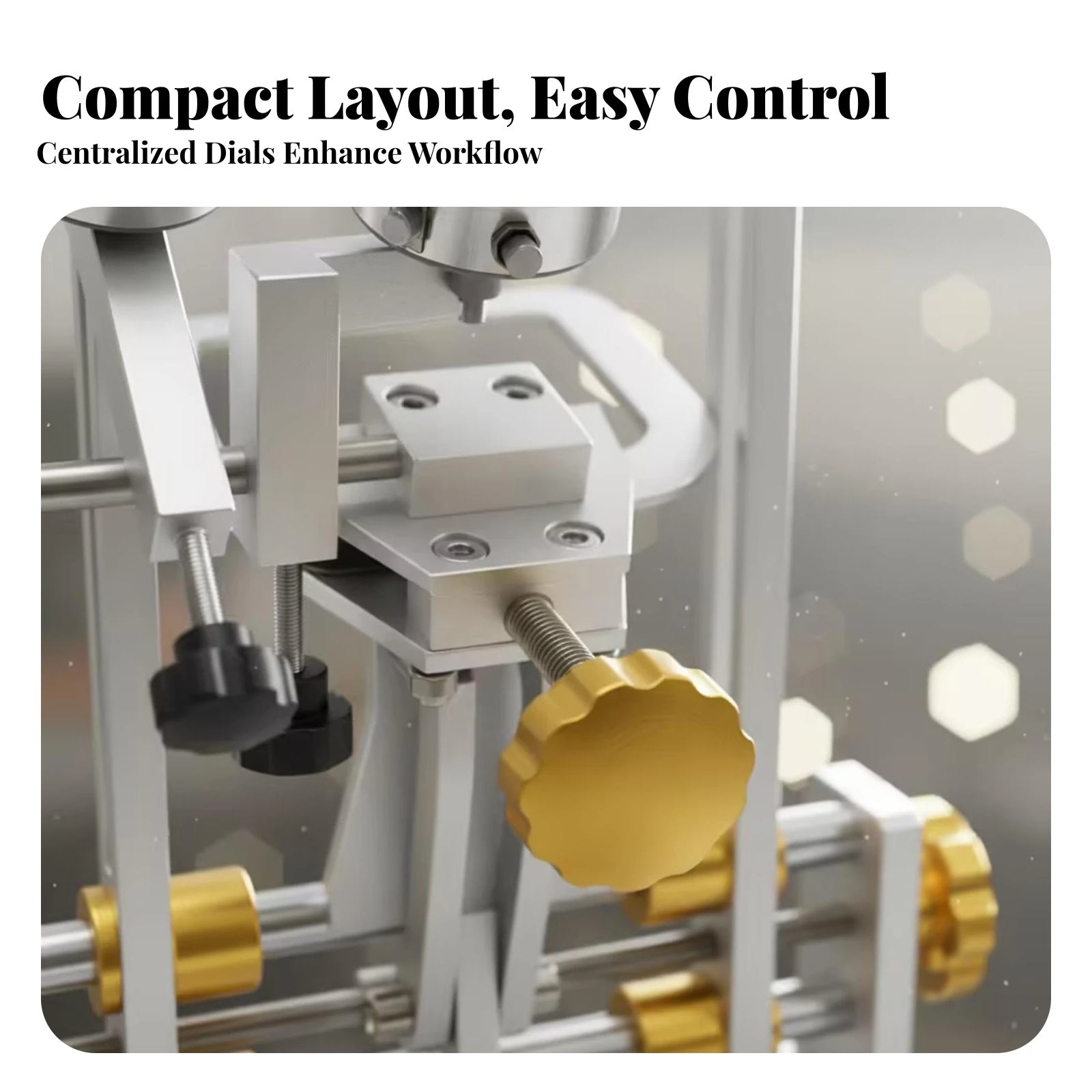Wheel Truing Stand Metal Frame Linear Bearings Disc Brake Rotor Truing Stand Gold Finish