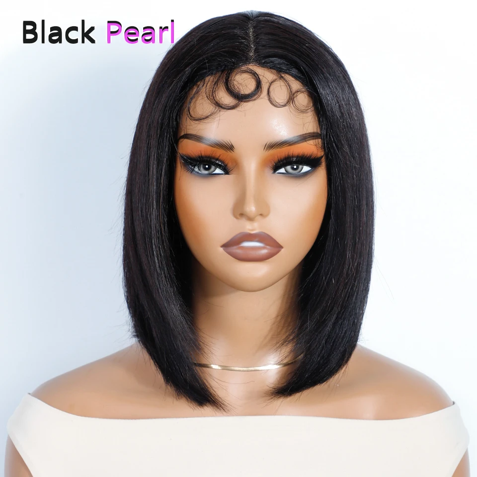 180-高密度-格安-ナチュラルレミーブラック-ダークヘアウィッグ-スタイリッシュなペルー産ストレートレースボブウィッグ-ショートレースパート人毛ウィッグ