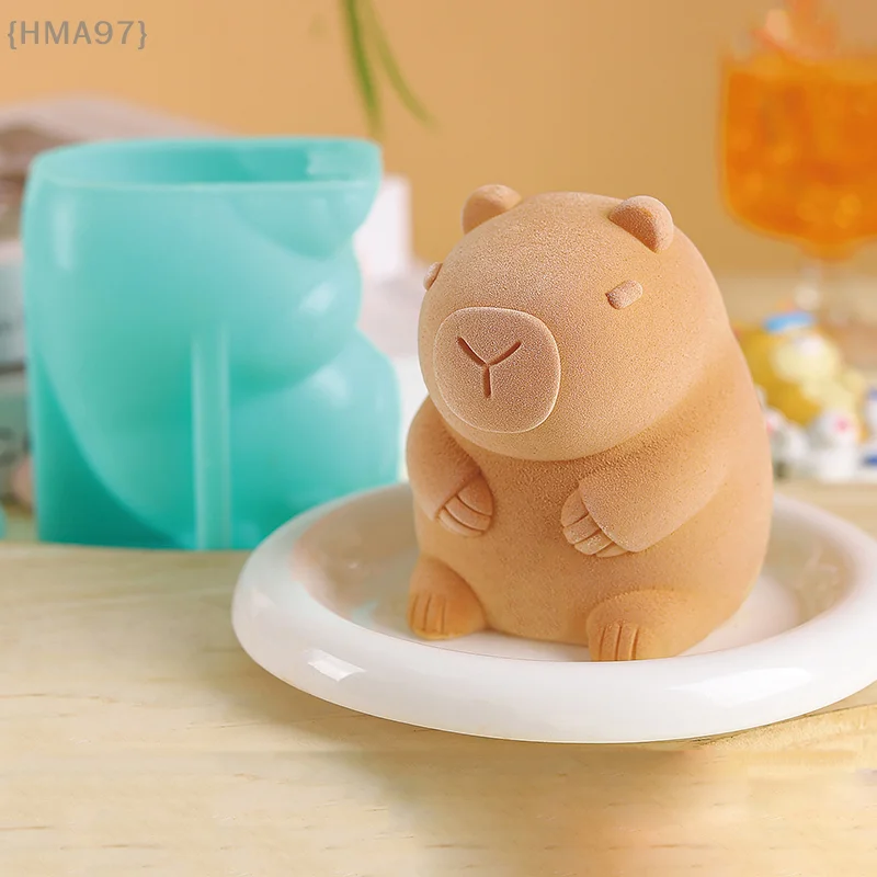 

Cute Capybara Pudding Mold Mousse Silicone Mold Cake Milk Jelly Mold Cartoon Capybara Cake Decoration Baking Bakery Tool