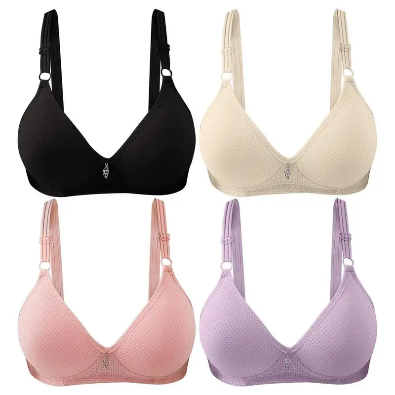 

Padded Push Up Bras For Women Smoothing Shapewear Bra Wirefree High Support No Underwire Adjustable Seamless T-Shirt Bra