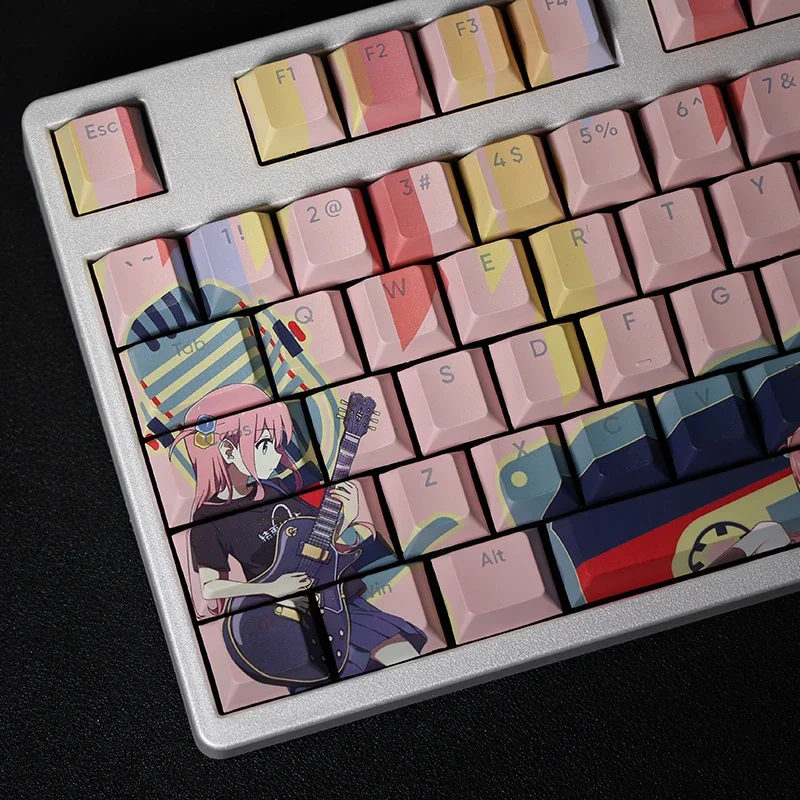 

108 Keys/Set BOCCHI THE ROCK Hitori Gotoh Anime Custom Cute Sexy Girl PBT Keycap for DIY Mechanical Keyboard Mx Switch