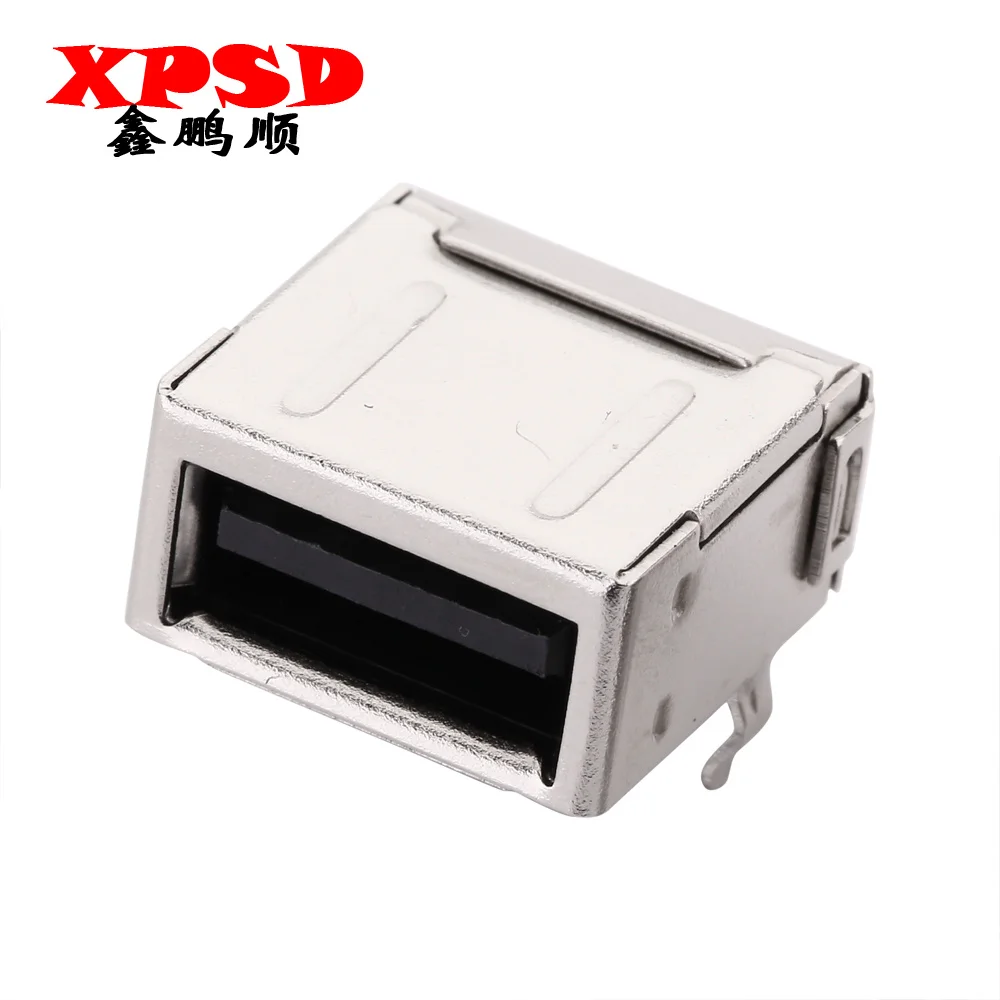 5 Buah Tempat USB A Female 90 Derajat Foot Plug-In Single Layer All-Inklusif USB Female Header Computer Connector AF Female