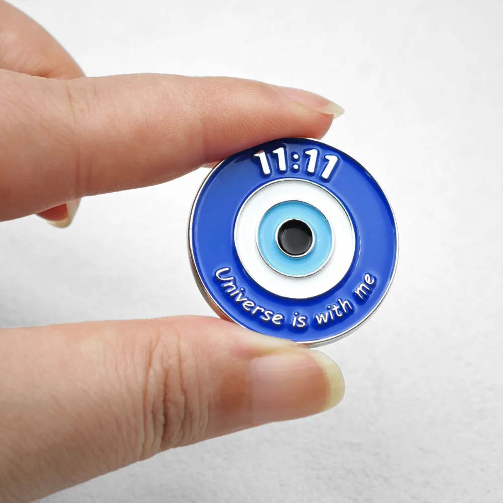Blue Evil Eye Brooch 11:11 Ang - Embroidery Initials ulasan dan harga
