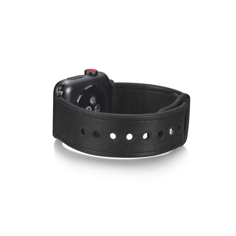 Nueva correa de cuero genuino suave + TPU para reloj inteligente Apple Watch Series 7/6/se/5/4/3/2/1