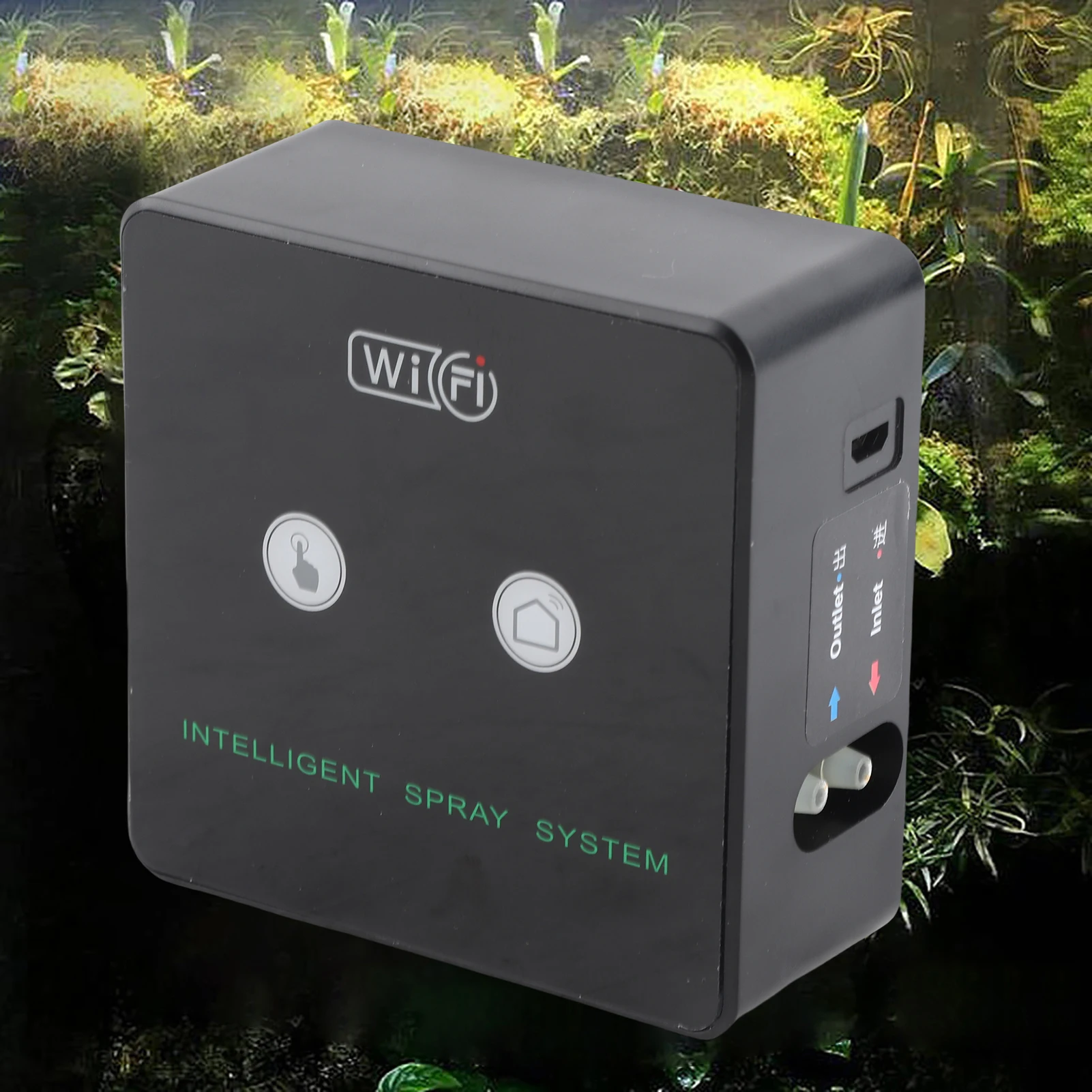 Wifi Rainforest aquarium timed atomization system, Reptile intelligent humidification spray kit, automatic sprayer 360° nozzle