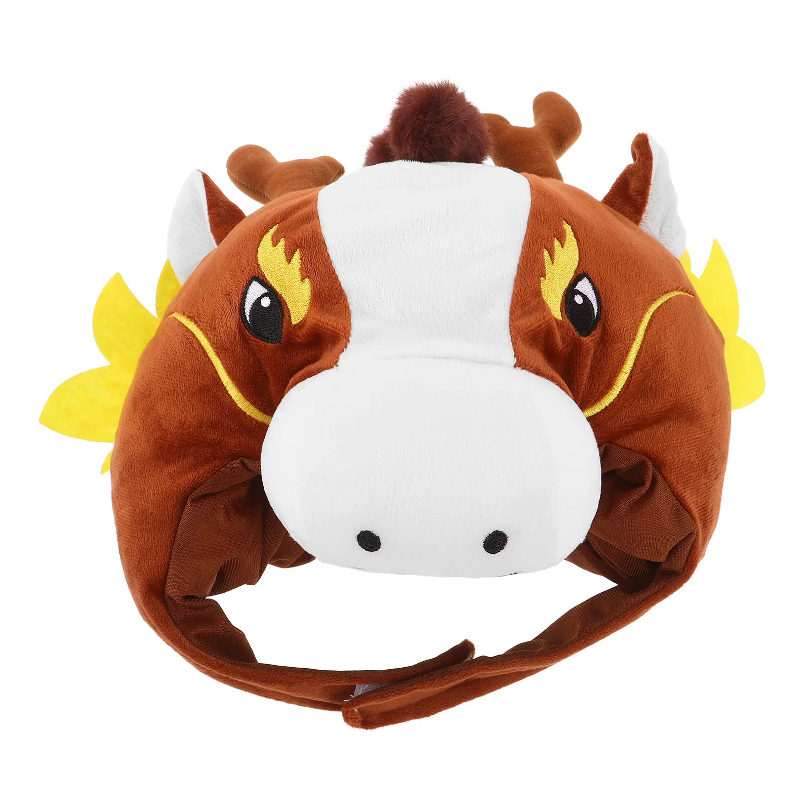 Chapéu de Cabeça de Cavalo Chinês 2026, Boné de Animal do Zodíaco, Fantasia de Novidade, Adereço para Cabine de Fotos de Festa com Cabeça de Cavalo, Chapéu de Festa do Zodíaco Chinês