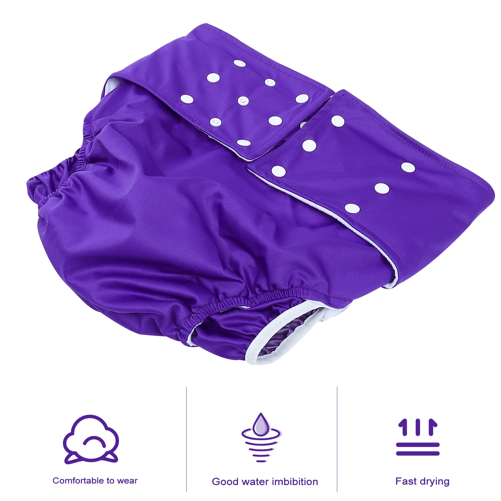 

Breathable Waterproof Adult Diapers Reusable Washable Cloth Nappies Incontinence Pants Large Size Supple Materials for Adults