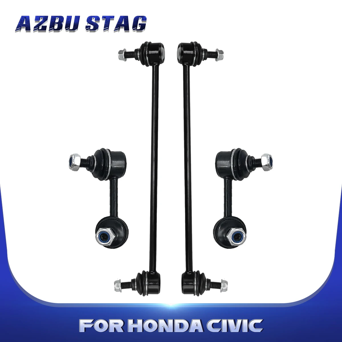 AzbuStag 4Pcs Front Rear Sway Bar End Link Suspension Kit for HONDA CIVIC ACURA ILX 2012 2013 2014 2015-2019 52321SNAA