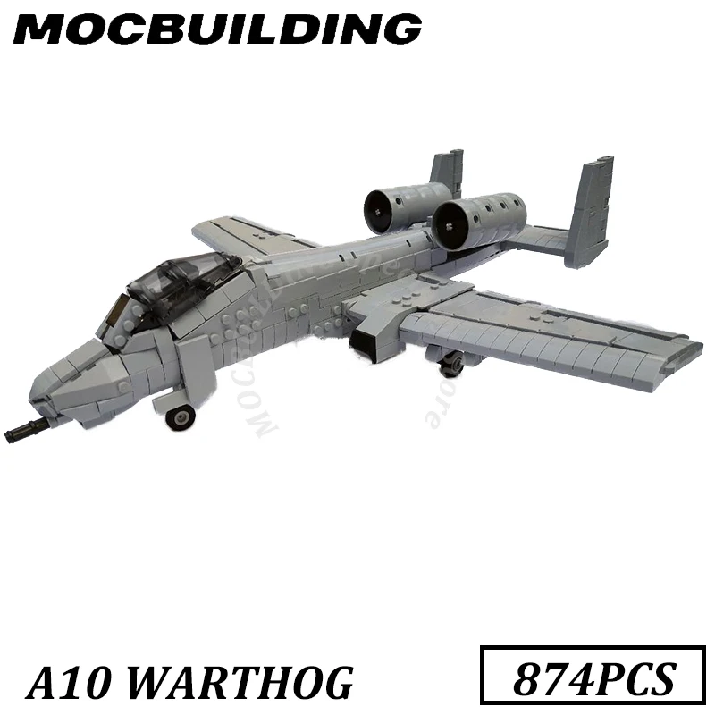 1:45 scale A10 Warthog Attack Aircraft MOC Building Bricks Display DIY Model Construction Assemble Toys Gifts