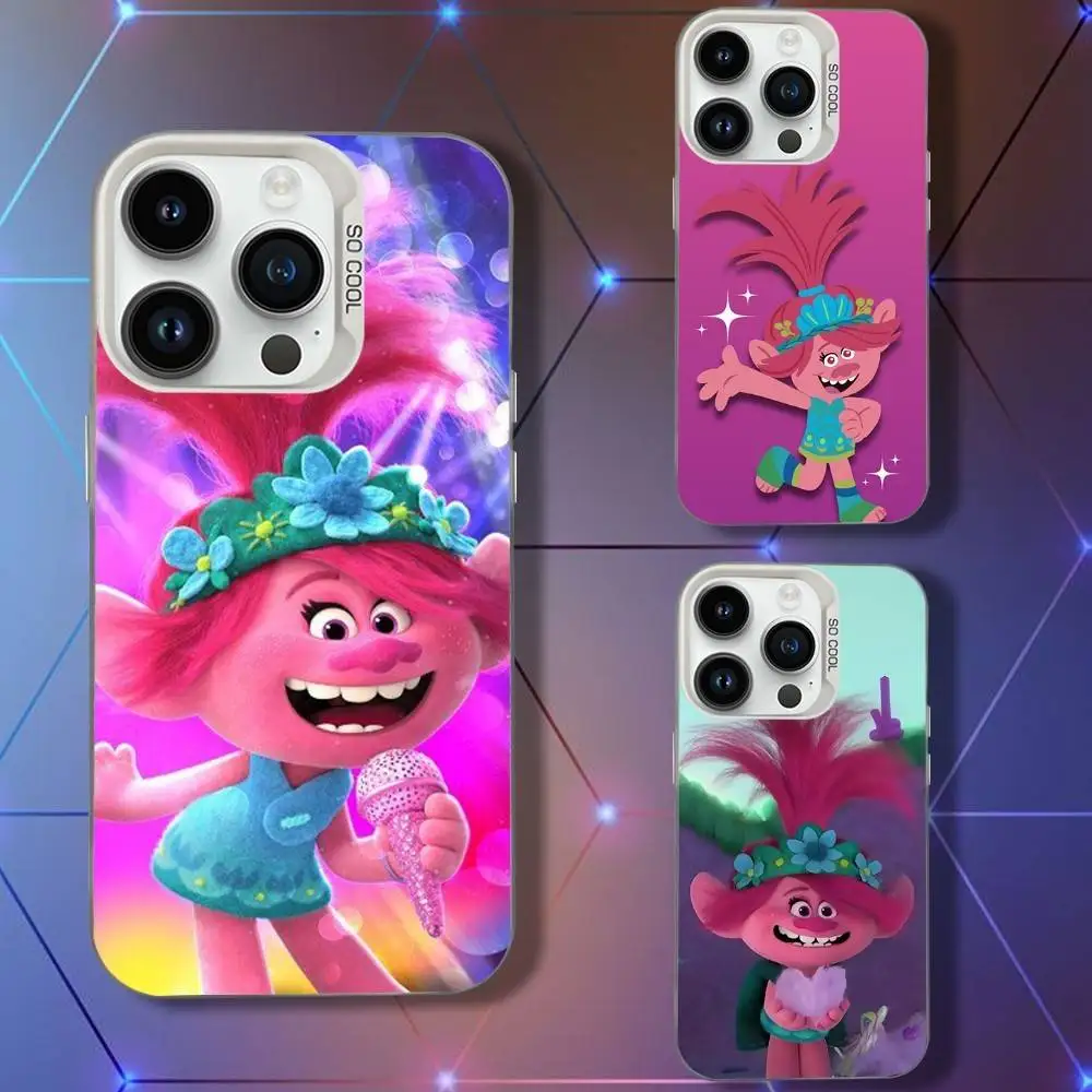 

Film T-Trolls P-Poppy-ys Phone Case For iPhone 16,15,14,13,12,11,Pro,XS,Max,Plus,Mini,SE White Candy Matte Shockproof Cover