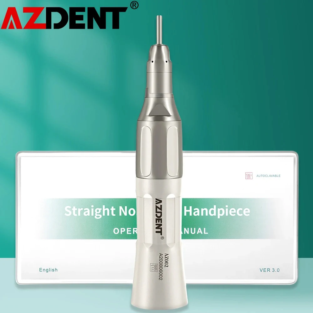 Dental Low Speed Handpiece Kit Contra Angle Straight Air Motor External Water Spray HP Burs