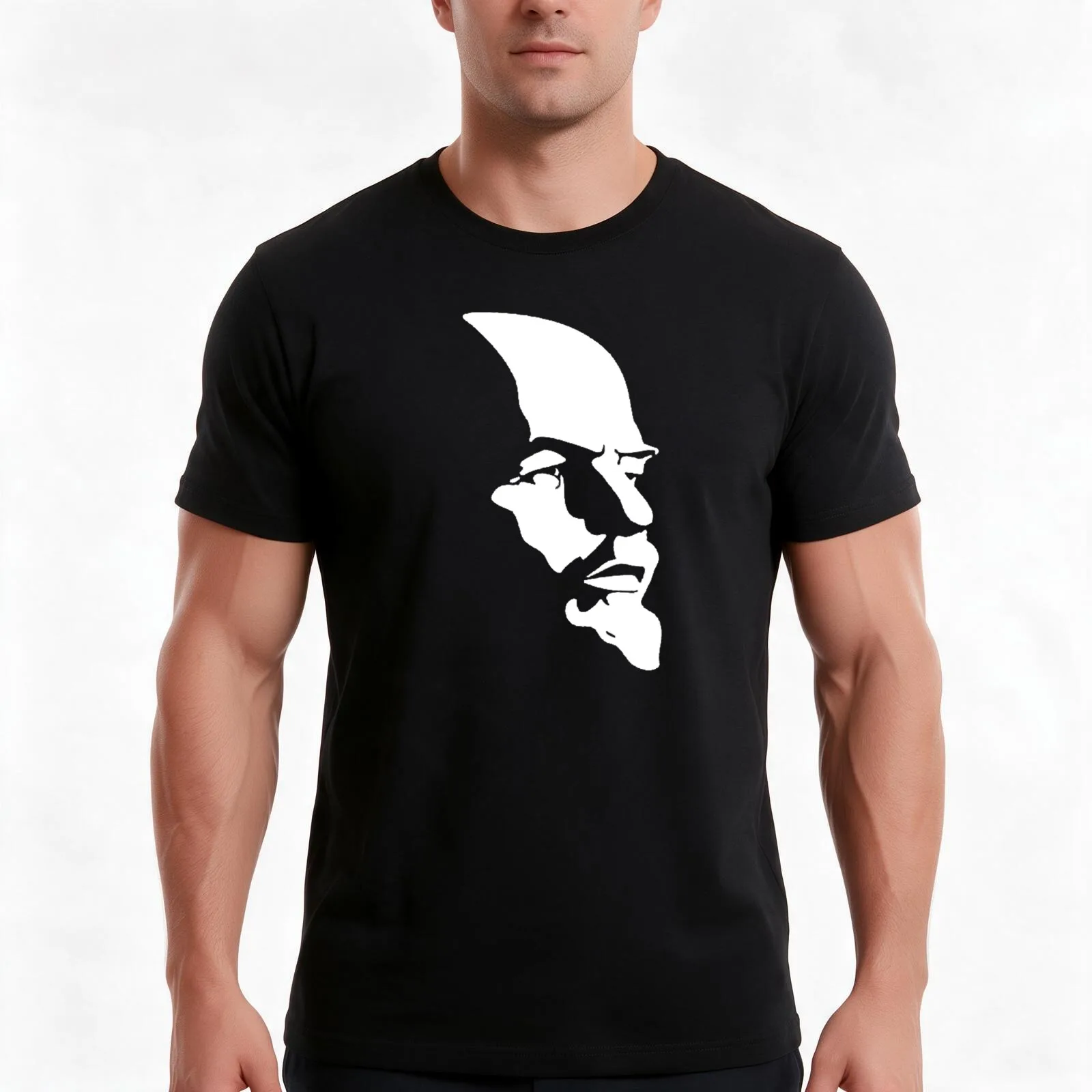 Lenin T-Shirt, Summer Casual Cotton Tee, Oversized Streetwear Tops, Vintage Graphic Print, Loose Fit Short Sleeve, 100% Cotton