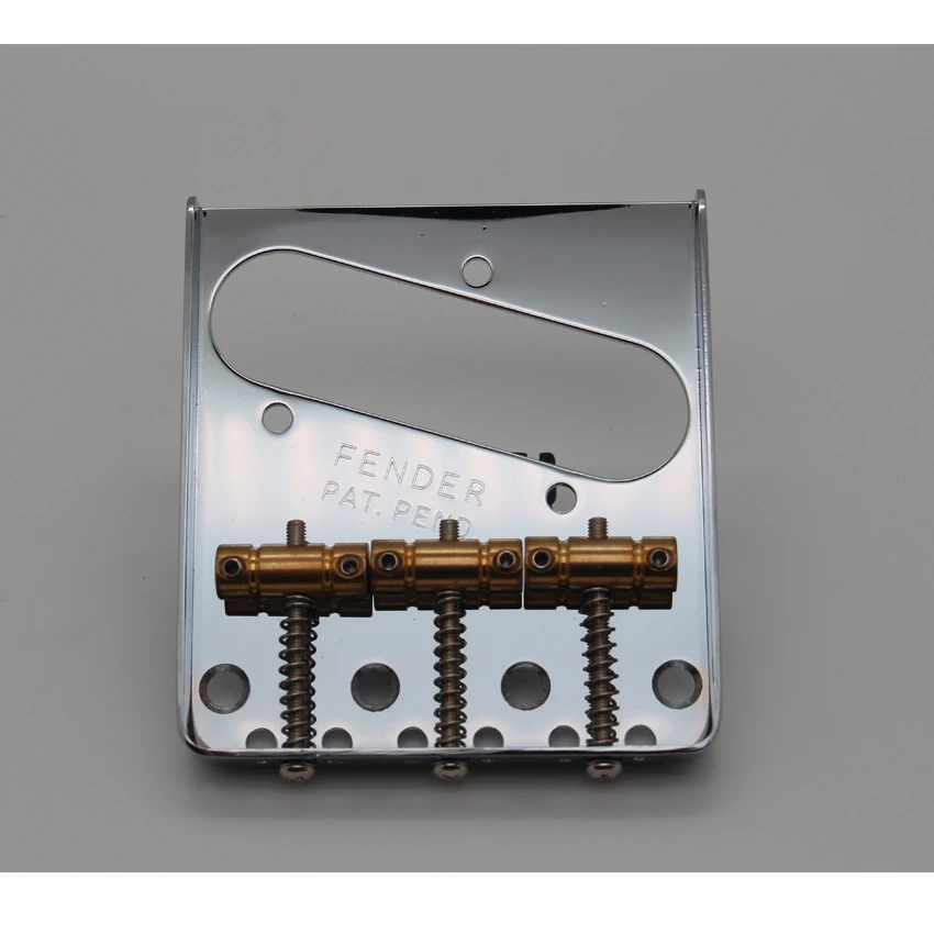 Chrome Vintage Guitar Bridge Brass Saddle Bridge With Screws For Tele Guitar
