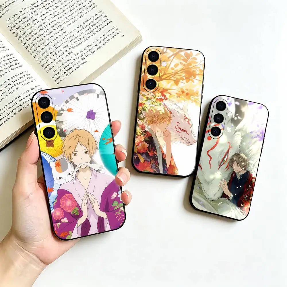 

Natsume's Book of Friends-Madara and Takashi Natsume Soft Silicone phone Case for Samsung Galaxy A73//A72/A70/A53/A52/A51- Black