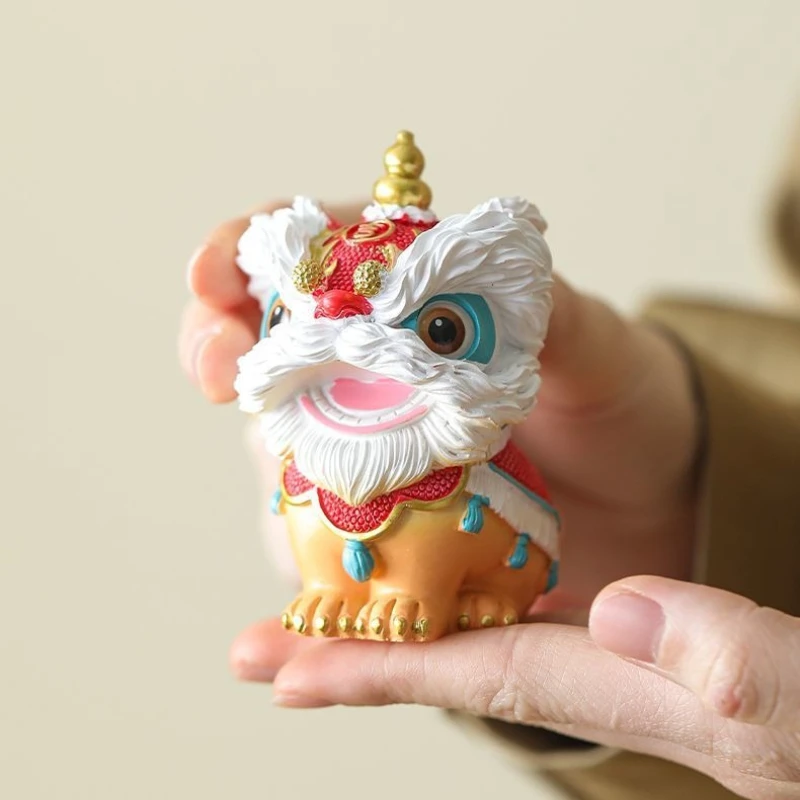 Foshan Lion Dance Creative Settee Decoration Resin Crafts High-end and Niche Desktop Tea Table Decoration Crafts Birthday Gifts