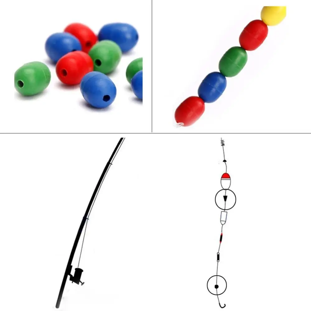 100PCS/Lot Anti-collision Color Anti-collision Bean Software Anti-tangle Soft Rubber Buffer Beads Rubber Color