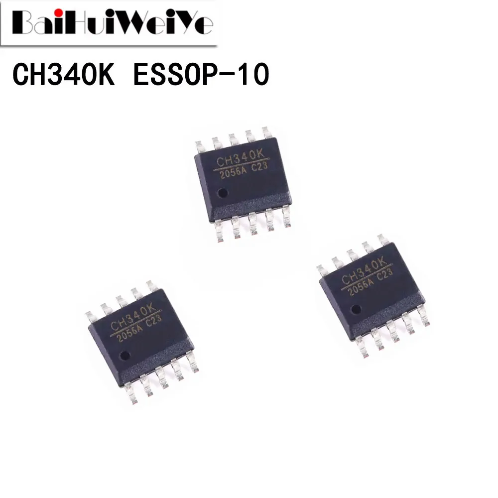 5PCS CH340K CH340 USB To Serial Bus Adapter Chip SMD ESSOP-10 Good Quality Chipset