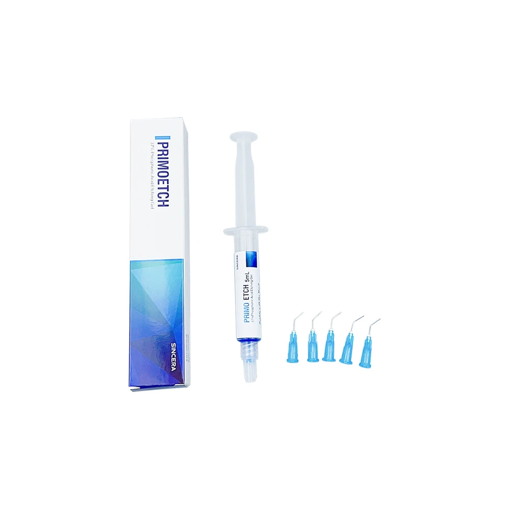 1PC 5ml Blue Etching Gel Dental 37% Phosphoric Acid Ortho Bracket Adhesive Bonding Syringe Composite Resin with Irrigation Tip