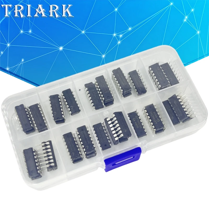 50PCS/Set Electronic Component Assortment Kit 74HC00 74HC02 74HC04 74HC08 74HC14 74HC32 74HC138 74HC164 74HC165 74HC595 Amplifie