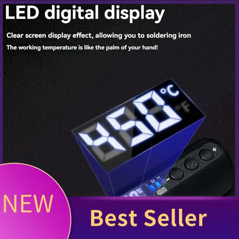 ABLU-Cordless Electric Soldering Iron Household LED Digital Display Soldering Pen Rechargeable Solder Iron Welding Tool