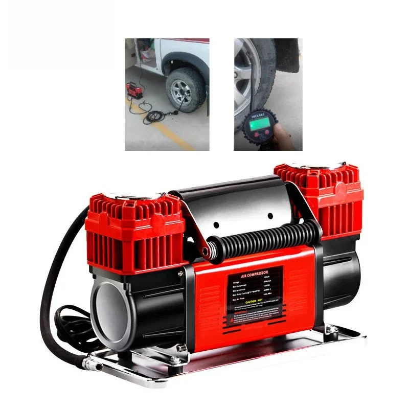 Household Commercial Car Air Pumps 60 Two Cylinder Air Compressor Vehicle Car Inflators Off Road High Pressure Tire Inflators