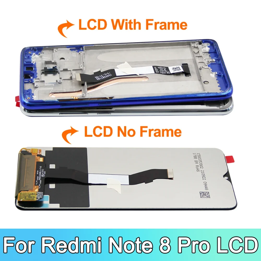 6.53\'\' 100% Tested Display for Pantara Xiaomi Redmi Note 8 Pro 2015105 M1906G7I Lcd Display Touch Screen Digitizer Assembly Part