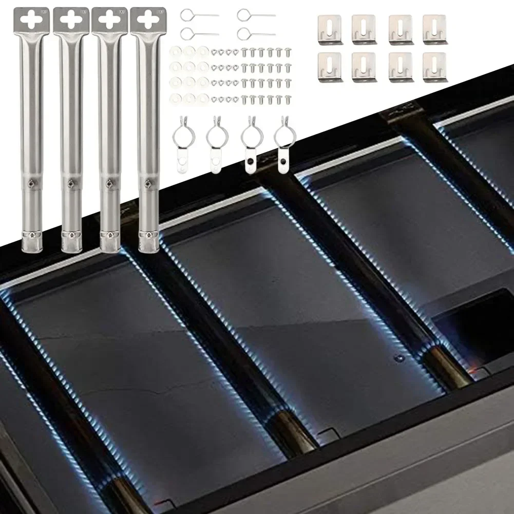 

Регулируемая горелка для газового гриля для барбекю из нержавеющей стали для модели FirePlus/Fire Mountain/CosmoGril, удлиненная из 305 мм до 445 мм, инструмент для барбекю