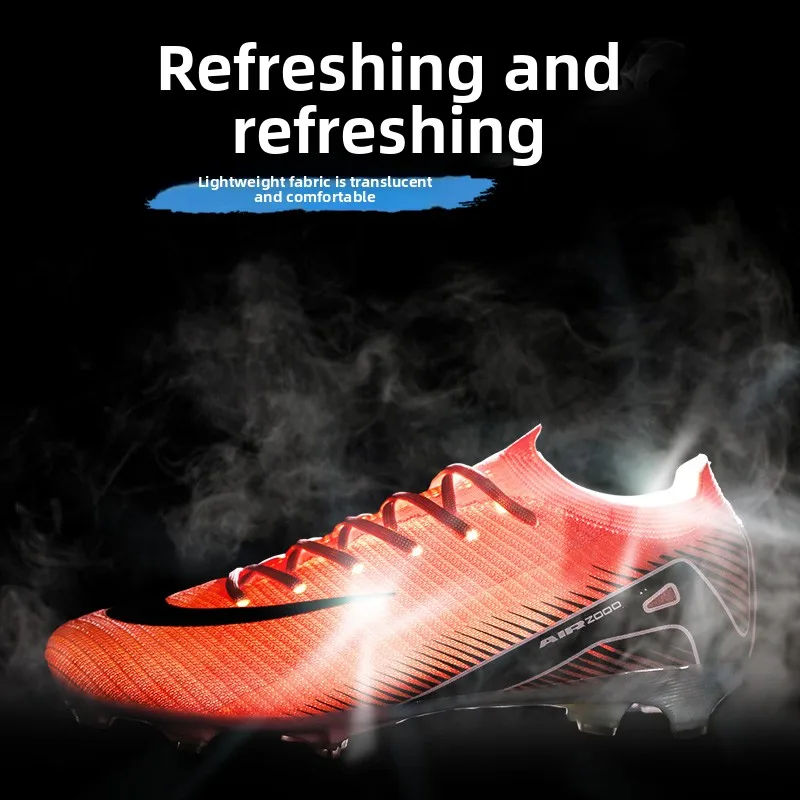 

New Men Outdoor Sport Soccer Shoes Adult Training Boys Football Boots Cleats Long Spikes Non Slip Breathable Match Comfortable
