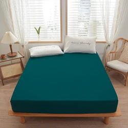 Ropa de cama de alta calidad, Sábana bajera 100% poliéster de 30CM, solo (sin fundas de almohada), banda elástica alrededor de la funda del colchón, de fácil cuidado