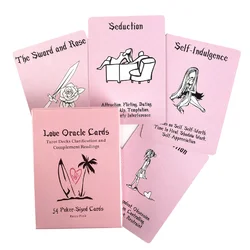 Pink Island Time Love Oracle Cards Tarot Card Divination Board Game Cards Children's Mind Games Party Deck