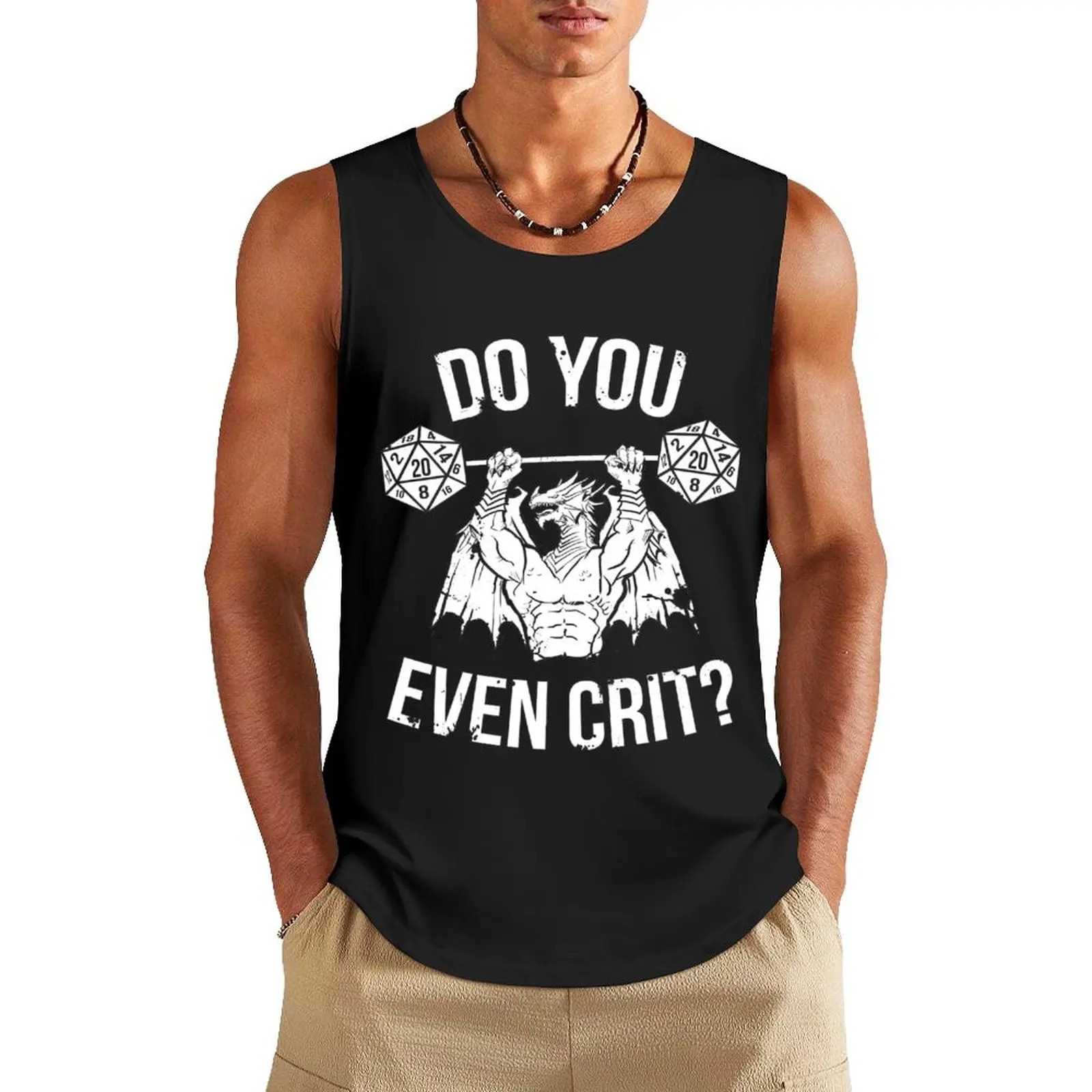 

Do You Even Crit - Ancient Swole'd Dragon Tank Top sleeveless vests mens clothing