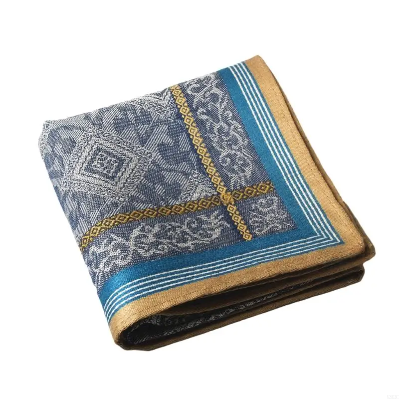 Pañuelos algodón G92C, pañuelo tejido elegante para hombre, pañuelo algodón