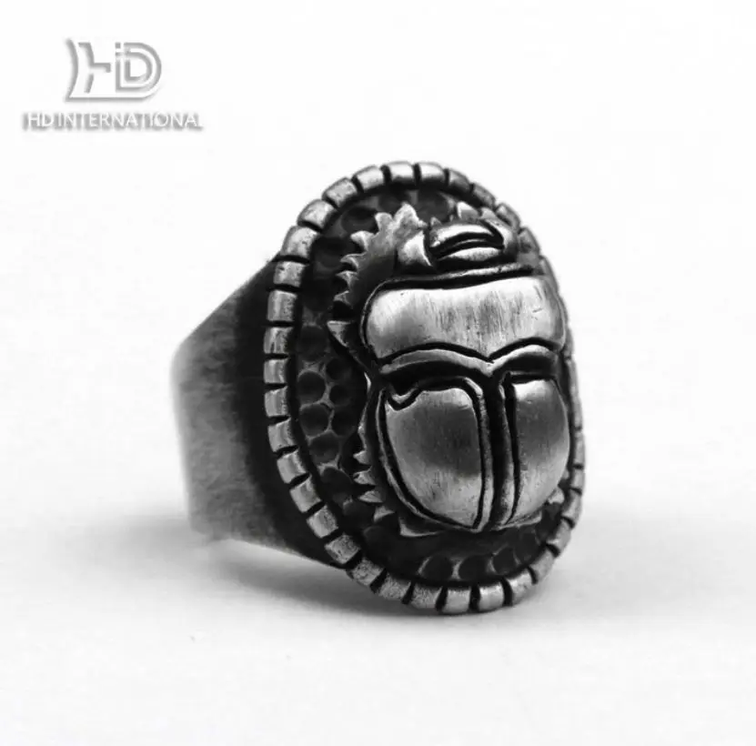 925 silver Egyptian scarab ring beetle ring dung beetle ring chafer ring brass craftsman making jewelry