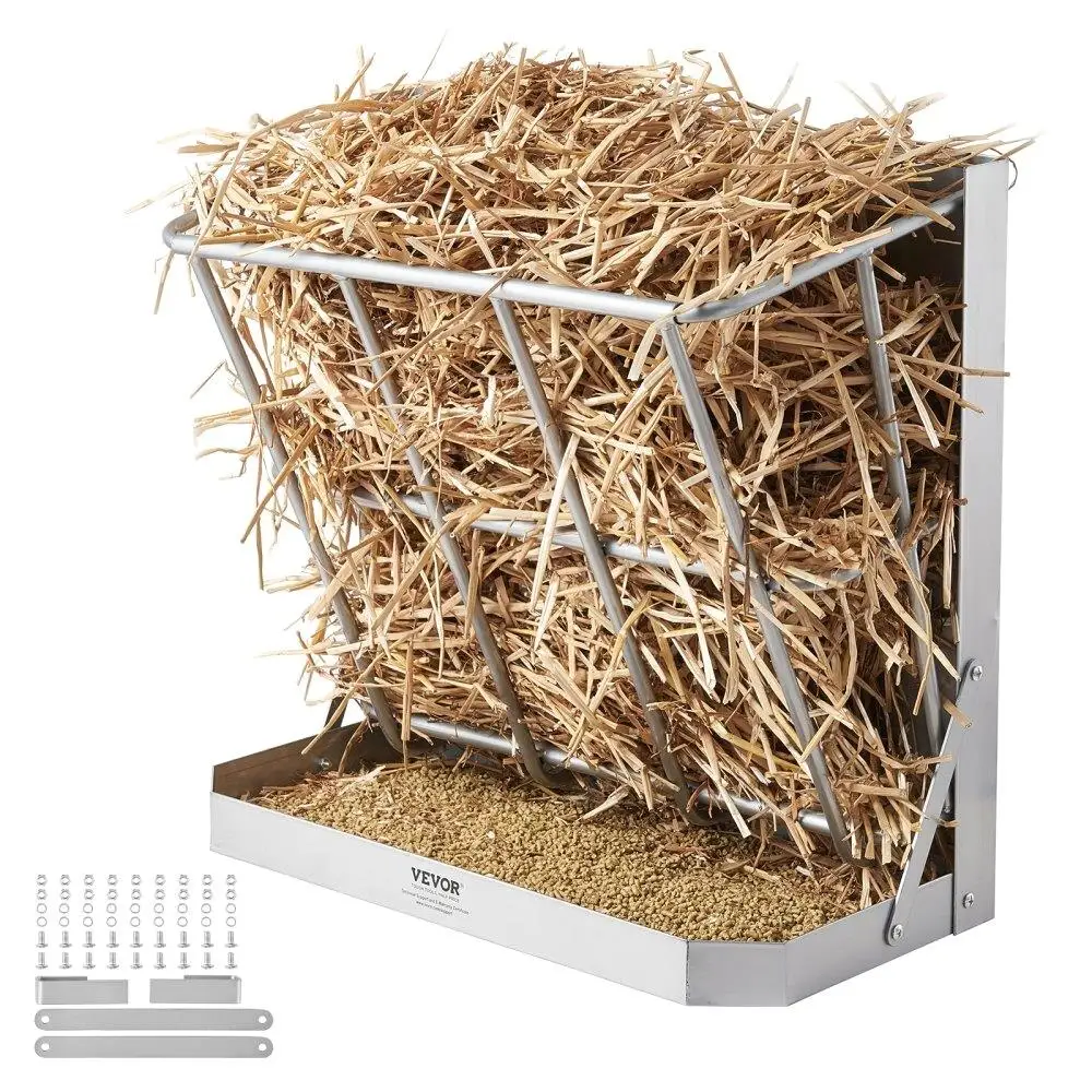 

Wall Mounted Goat Hay Grain Feeder 21 Gallon Capacity Heavy Duty