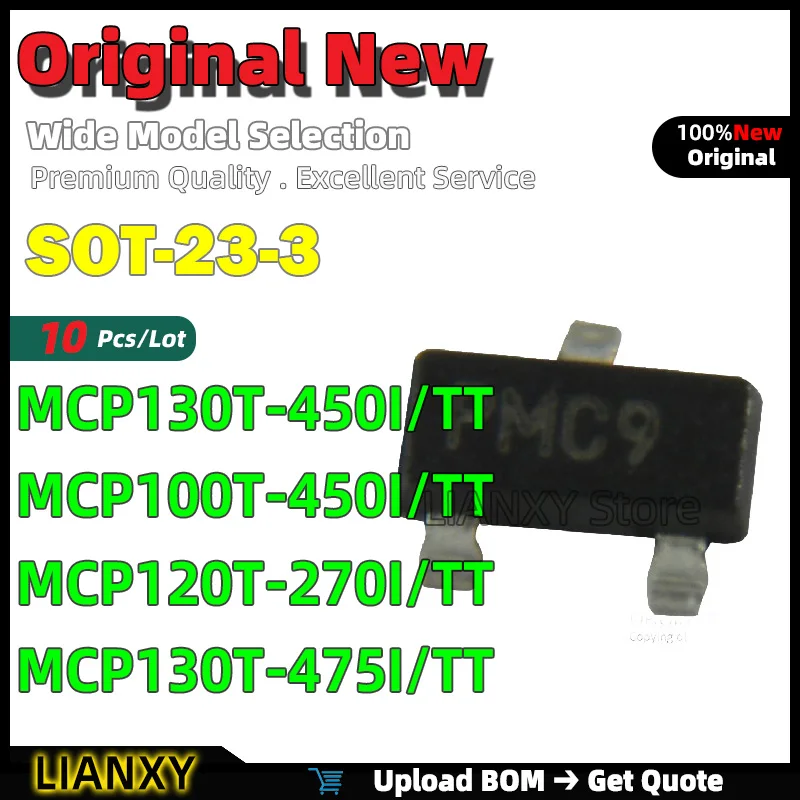 10pcs SOT-23-3 MCP130T-450I/TT MCP100T-450I/TT MCP120T-270I/TT MCP130T-475I/TT Voltage Monitor New Original