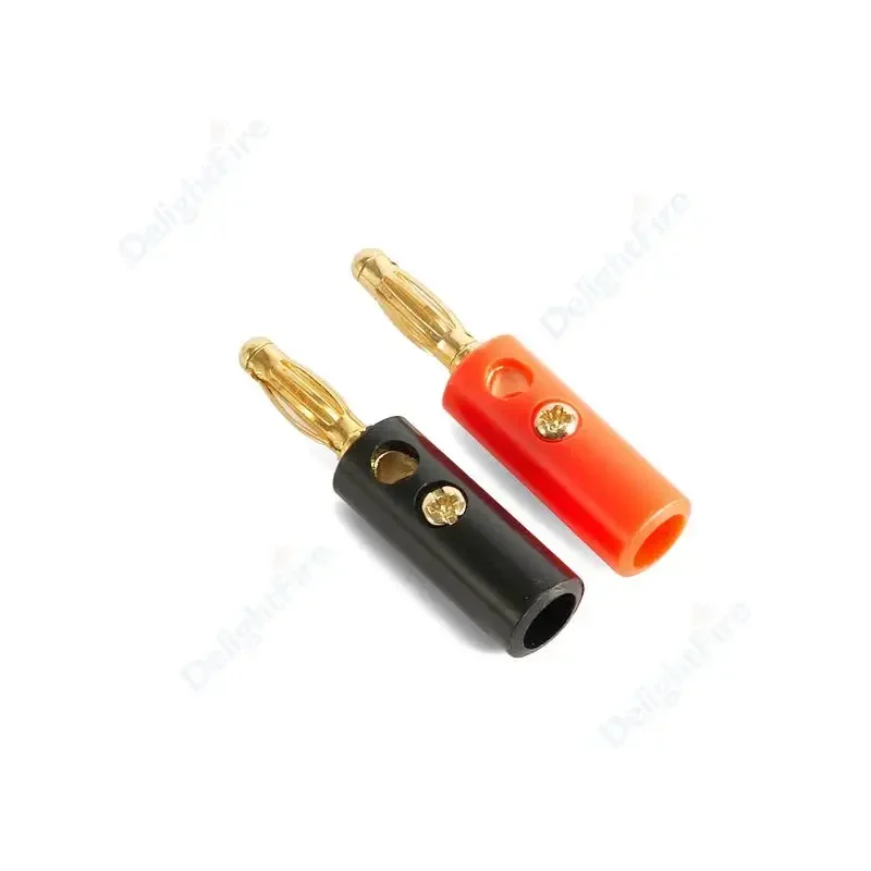 1/5/10 sztuk czerwony czarny głośnik audio wtyk bananowy pozłacane złącze Adapter do dźwięku muzycznego głośnik stereo kabel wzmacniacz DIY