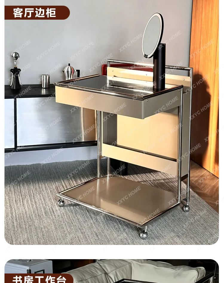 

Простой современный диван AADresser для спальни, 2024, новый мобильный диван C-типа, несколько столиков для макияжа